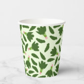 Groene spinazie leest patroon papieren bekers (Voorkant)