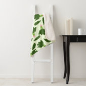 Groene spinazie leest patroon sherpa deken (In situ)