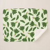 Groene spinazie leest patroon sherpa deken (Voorkant (horizontaal))