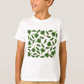 Groene spinazie leest patroon t-shirt (Voorkant)