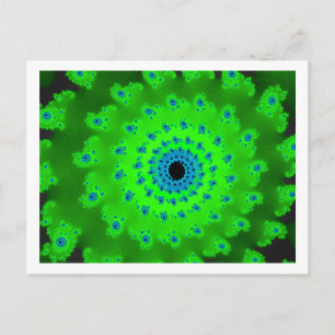 Groene spiraal briefkaart