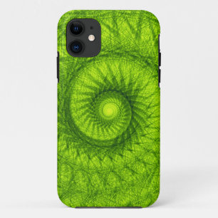 Groene spiraal fractal Case-Mate iPhone case