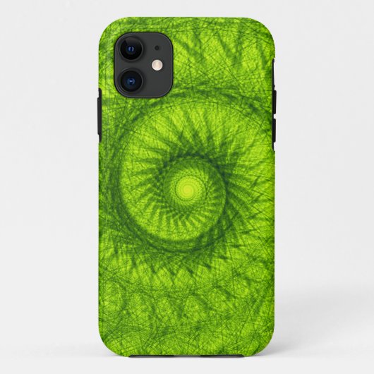 Groene spiraal fractal Case-Mate iPhone case (Achterkant)