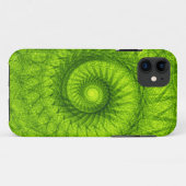 Groene spiraal fractal Case-Mate iPhone case (Achterkant (horizontaal))