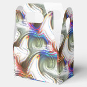 Groene spiraal met gekraste ondoorzichtige metalen bedankdoosjes (Geopend)