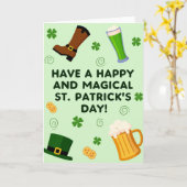 Groene Spiraal St. Patrick's Dag Kaart (Gele Bloem)