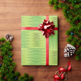 Groene spiraalvormig omslagpapier cadeaupapier