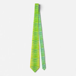Groene spiralen in gele stropdas