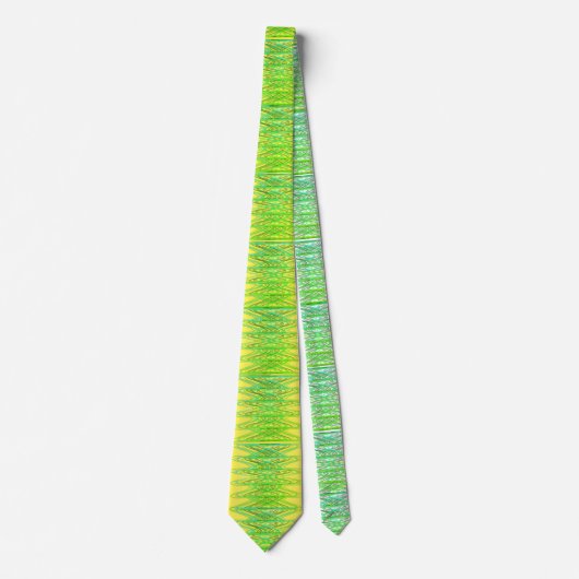 Groene spiralen in gele stropdas (Voorkant)