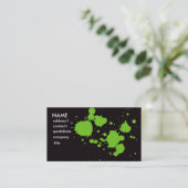 groene splash visitekaartje (Staand voorkant)