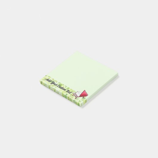 Groene Splatter & Potlood Schetsen Limoen Post-it® Notes (Schuin)