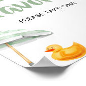 Groene Splish Splash Baby shower gunsten Poster (Hoek)