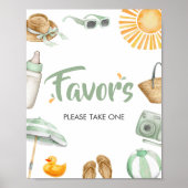 Groene Splish Splash Baby shower gunsten Poster (Voorkant)