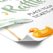 Groene Splish Splash Baby shower Luier Raffle Poster (Hoek)