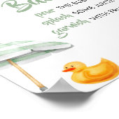 Groene Splish Splash Baby shower Moeder Osa Bar Poster (Hoek)