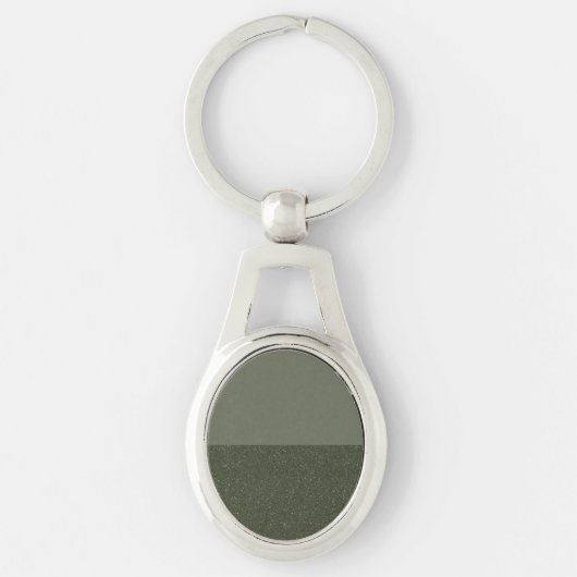 Groene Split Metalen Sleutelhanger (Voorkant)