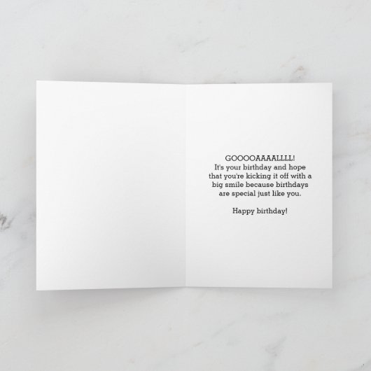 Groene sport 16e verjaardag kaart (Binnen)