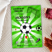 Groene sport bal voetbal thema moderne 12e bday kaart