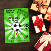 Groene sport bal voetbal thema moderne 2e verjaard kaart