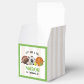 Groene Sport Football Basketbal Verjaardagsfeest Bedankdoosjes (Geopend)