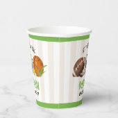 Groene Sport Football Basketbal Verjaardagsfeest Papieren Bekers (Rechts)