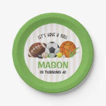 Groene Sport Football Basketbal Verjaardagsfeest