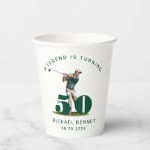 Groene Sport Golfer 50ste Verjaardag