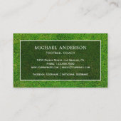 Groene sport Turf Professional Football Visitekaartje (Achterkant)