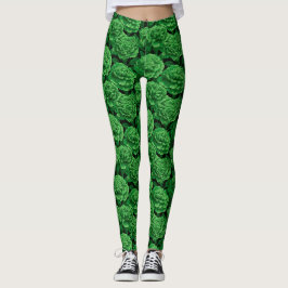 Groene sportieve anjer charme sympathie geschenken leggings