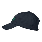 Groene sportieve blokmonogram met aangepaste naam geborduurde pet (Links)