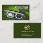 Groene Sportkoplampen automatisch details Visitekaartje (Voorkant / Achterkant)