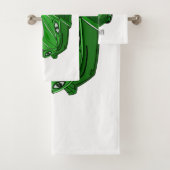 Groene sportwagen met luchtfolie bad handdoek (Insitu)