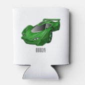 Groene sportwagen met luchtfolie blikjeskoeler (Achterkant)