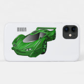 Groene sportwagen met luchtfolie Case-Mate iPhone case (Achterkant (horizontaal))