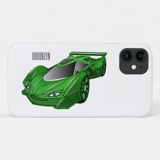 Groene sportwagen met luchtfolie Case-Mate iPhone case (Achterkant (horizontaal))
