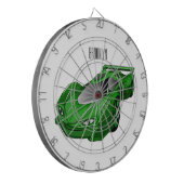 Groene sportwagen met luchtfolie dartbord (Voorkant Links)