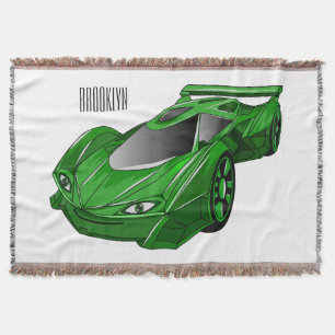 Groene sportwagen met luchtfolie deken