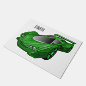 Groene sportwagen met luchtfolie deurmat (Schuin)