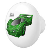 Groene sportwagen met luchtfolie keramische knop (Rechts)