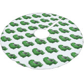 Groene sportwagen met luchtfolie kerstboom rok (Gekanteld)