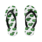 Groene sportwagen met luchtfolie kinder teenslippers (Voetbed)