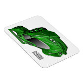 Groene sportwagen met luchtfolie magneet (Rechterzijde)