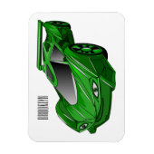 Groene sportwagen met luchtfolie magneet (Verticaal)