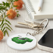 Groene sportwagen met luchtfolie sleutelhanger (Voorkant Rechts)