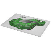 Groene sportwagen met luchtfolie snijplank (Hoek)