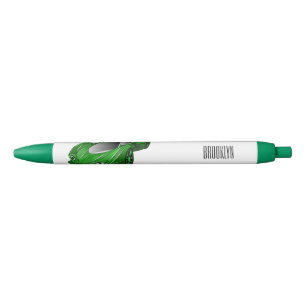 Groene sportwagen met luchtfolie zwarte inkt pen
