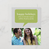 Groene spraakwolk & strepen vakantie plat kaarten (Voorkant / Achterkant)