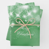 Groene sprankelende achtergrond inpakpapier vel (In situ)