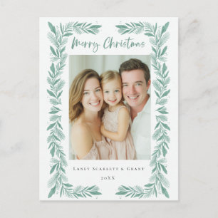 Groene Sprig Frame Kerst klassieker Feestdagenkaart