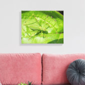 Groene sprinkhaan camouflage canvasprint canvas afdruk (Insitu (Woonkamer))